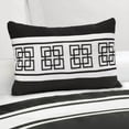 thumbnail image 3 of Lush Decor Modern Chic Stripe Comforter White/Black 6-Piece Set, 3 of 5