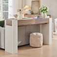 thumbnail image 2 of OKD Modern Entryway Console Table, Wooden Sofa Table with 2 Large Drawers，Entryway Table for Living Room, Hallway, Antique White, 2 of 7