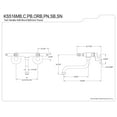 thumbnail image 2 of Kingston Brass KS516SN Wall Mount Bathroom Faucet, Brushed Nickel, 2 of 2