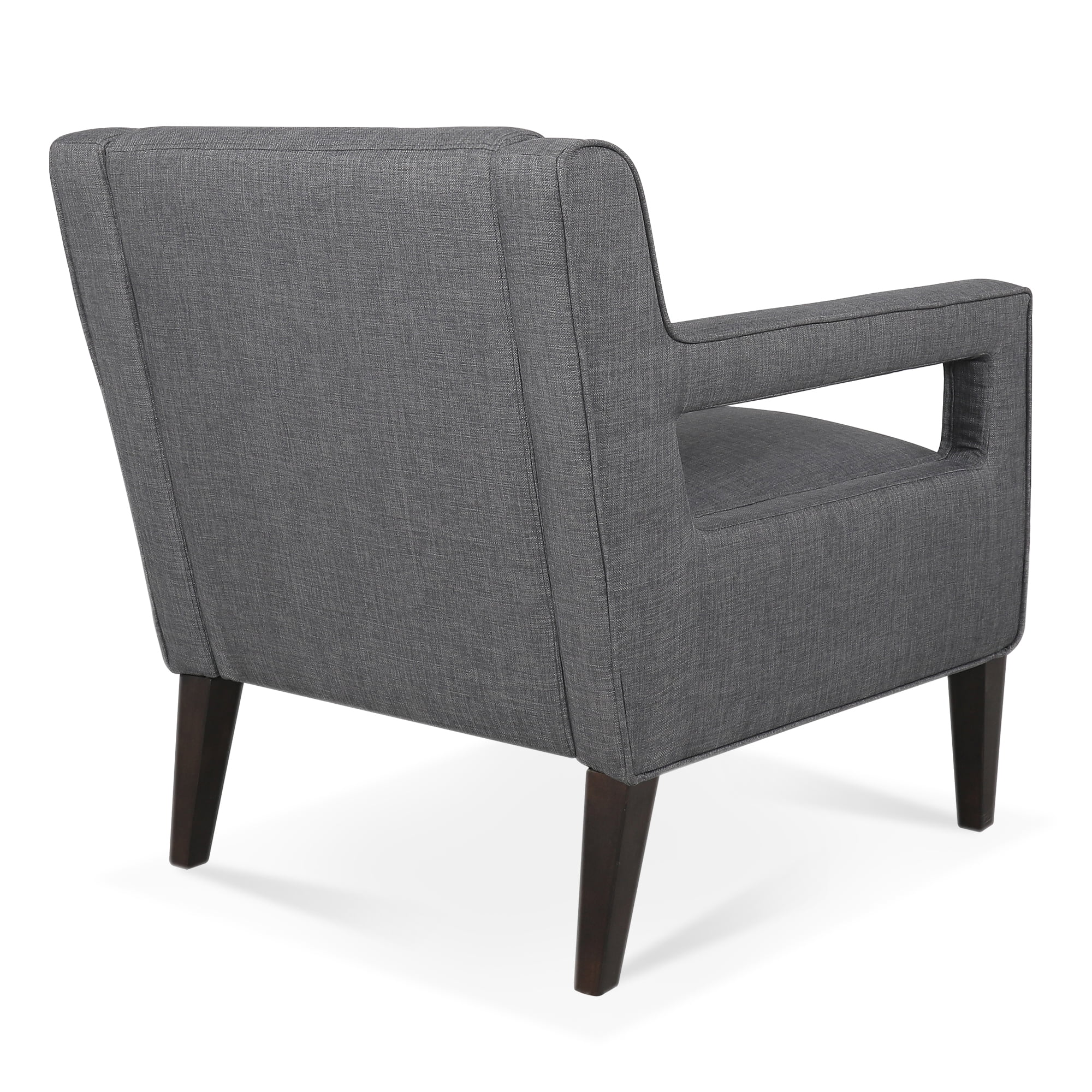 Kadyn 28.5" Wide Hollow Shape Arm Accent Chair, Modern Fabric Armchair for Living Room, Upholstered Fabric Accent Chair with Armrest, Dark Gray Kadyn 28.5" Wide Hollow Shape Arm Accent Chair, Modern Fabric Armchair for Living Room, Upholstered Fabric Accent Chair with Armrest, Dark Gray