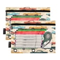 thumbnail image 2 of 2 Pack Pencil Bag 9.84x6.1 Inch 3-Ring Page Turning Folder Zipper Pencil Case Pencil Bag Page Turning File BagMulticolor Car, 2 of 6