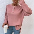 thumbnail image 4 of IROINNID Reduced Womens Sweater Round Neckline Pullover Sweater Solid Color Casual Mid-Length Long Sleeve Sexy Tops Blouse, 4 of 9