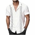 thumbnail image 3 of BRGZLK Men's Short Sleeve Floral Collar Shirt Bowling Shirts Button Down Hawaiiansummer Beach Casual Vacation Blouse Tops, 3 of 7