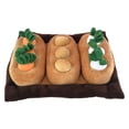 thumbnail image 1 of Juguetes de peluche de zanahoria creativos para niños, almohada relajante, divertido juguete masticable de verduras para perros. Marrón, 1 of 8