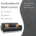 thumbnail image 5 of Costway 76.5'' Fabric Sofa Couch Living Room Small Apartment Furniture w/ Metal Leg Grey, 5 of 12