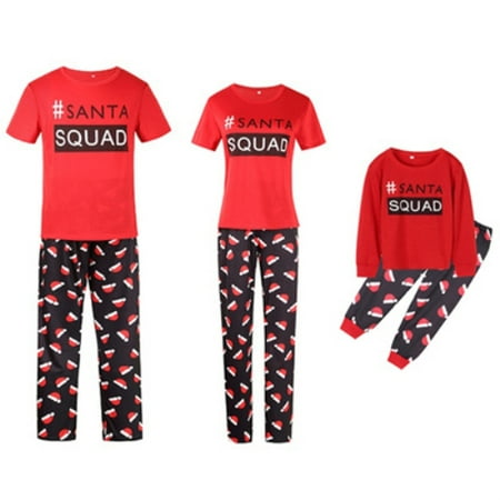 

JBEELATE Christmas Family Matching Pajamas PJs Set Xmas Santa Kids Sleepwear Nightwear