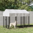 thumbnail image 5 of Waleaf 6x4x4 FT Outdoor Dog Kennel for Large Dogs,Large Dog Kennel with Rotating Bowls for outdoor,Pet Dog Run Enclosures for Dog Crate with Waterproof UV-Resistant Cover and Secure Lock, 5 of 7