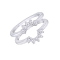 thumbnail image 2 of Round Cut White Cubic Zirconia Solitaire Enhancer Guard Ring 14K White Gold Ring Size - 6.5, 2 of 5