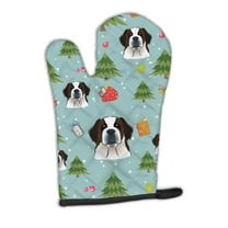 Carolines Treasures BB5035OVMT Christmas Saint Bernard Oven Mitt Large multicolor