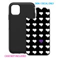 thumbnail image 2 of DistinctInk Custom SKIN / DECAL compatible with OtterBox Symmetry for iPhone 11 Pro (5.8" Screen) - Purple White Black Repeating Hearts, 2 of 5