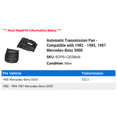 thumbnail image 2 of Automatic Transmission Pan - Compatible with 1982 - 1985, 1987 Mercedes-Benz 300D 1983 1984, 2 of 2