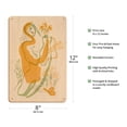 thumbnail image 2 of Figure Woman with Flowers - From an Original Watercolor Painting c.1940 - 8 x 12 inch Vintage Wood Art Sign, 2 of 4