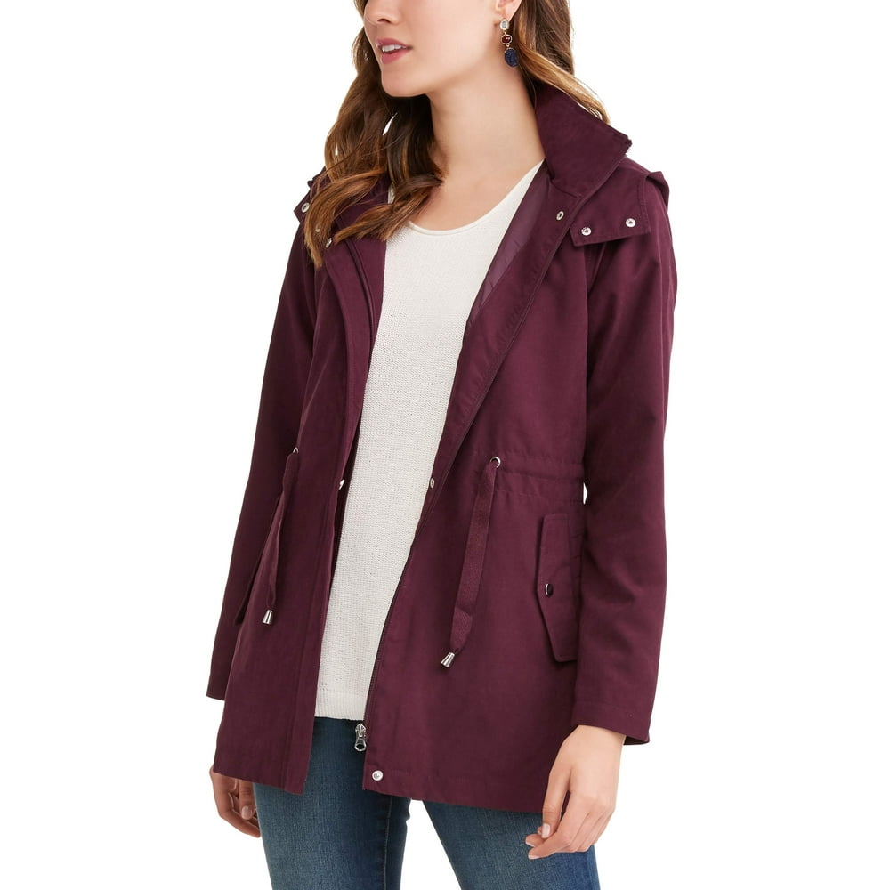 Time and Tru - Time and Tru Women's Hooded Anorak Utility Jacket ...
