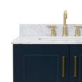 thumbnail image 6 of Ariel Taylor 43 In. Left Offset Single Rectangle Sink Vanity With Carrara White Marble 0.75In Countertop In Midnight Blue, 6 of 11
