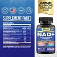 thumbnail image 6 of Parrox NAD+ Supplement with Vitamin B3 & B12, Magnesium, Resveratrol, Niacinamide, Turmeric, Ashwagandha, Lion’s Mane, Black Pepper Extract, Liposomal NAD, 10-in-1 Extra Strength (3 Pack), 6 of 8