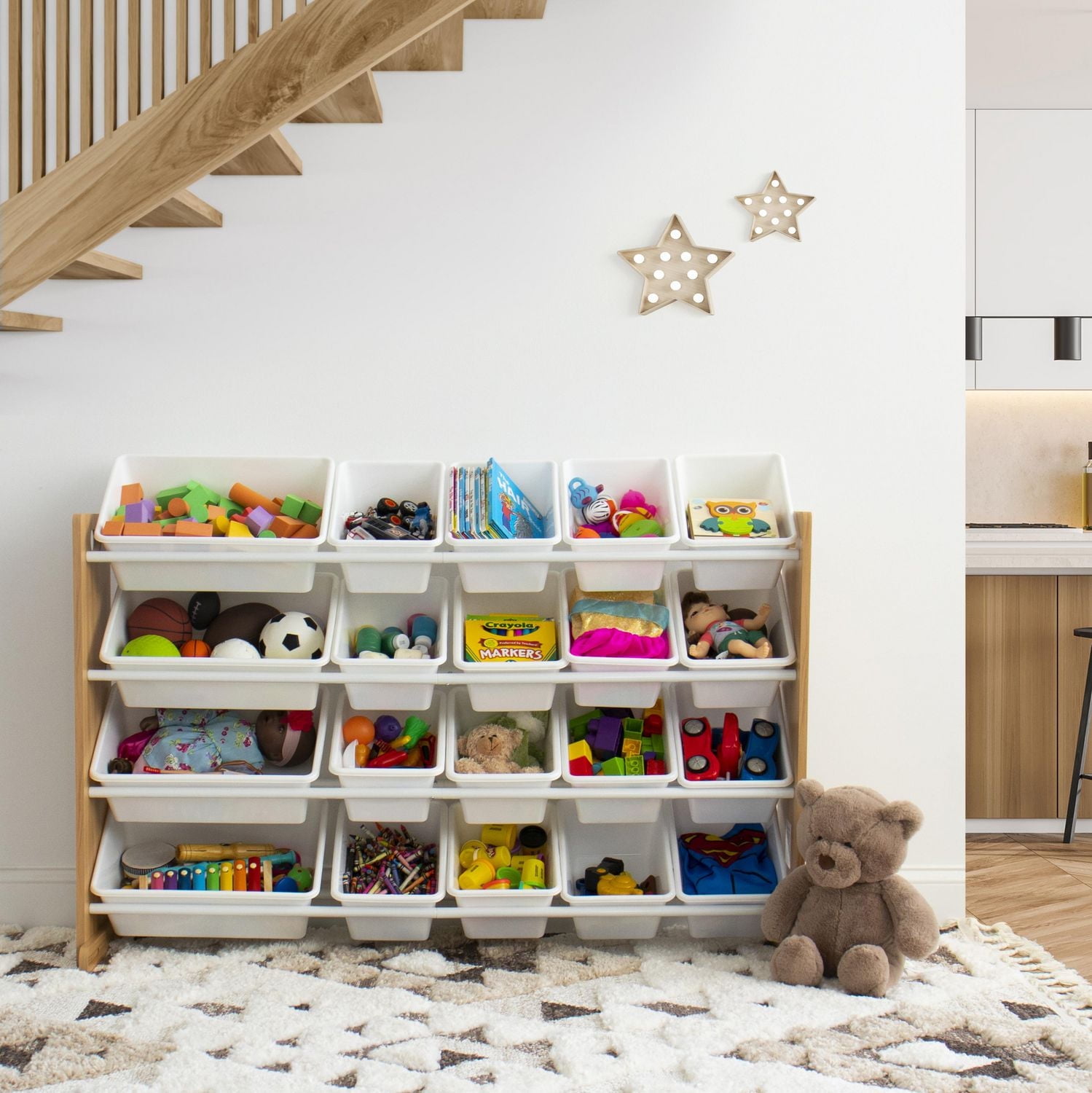 Humble Crew Extra Large Toy Storage Organizer with 20 Storage Bins