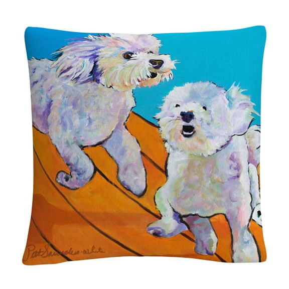 Pat Saunders-White 'Catch Me' 16 X 16 Decorative Throw Pillow