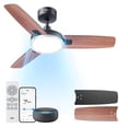 thumbnail image 1 of Ventilador de techo Dreo Smart con luces de 42 pulgadas negro con control remoto, 1 of 9