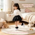 thumbnail image 2 of TELOLY 2Pairs Kids Socks,4-6 Years Old Ruffle Socks,Odor Resistant Lace Socks,Style2,15-18Cm, 2 of 4