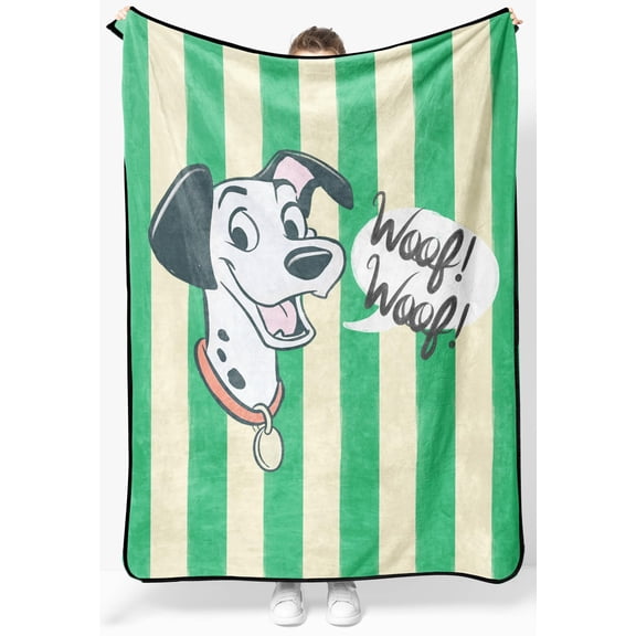 Jay Franco Kids Plush Throw Blanket – Soft & Cozy Fleece Throw for Bedroom & Couch Décor, Official Licensed Product, Multi - 101 Dalmatians, 46x60 - Throw Blanket