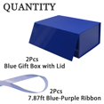 thumbnail image 3 of Caja de regalo AuroWish Blue, paquete de 2 unidades, tamaño grande, 32 x 22 x 12 cm, con tapa, 3 of 7