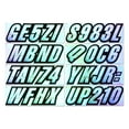 thumbnail image 3 of STIFFIE Techtron Chrome/Black 3" Alpha-Numeric Identification Custom Kit Registration Numbers & Letters Marine Stickers Decals for Boats & Personal Watercraft PWC, 3 of 8