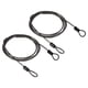 thumbnail image 1 of Cable de Seguridad de Acero Recubierto Uxcell 2.5mmx1.5m con Candado de Equipaje Doble Bucle Negro 2 Paquete, 1 of 5