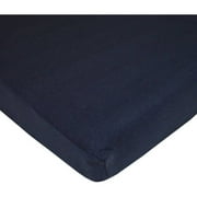 American Baby Co. Supreme Cotton Fitted Mini Crib Sheet, Navy