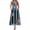 Blue, variant on Sleeveless Maxi Dresses for Women Vintage Floral Print Long Dress Loose Tank Dress with Pockets Round Neck Sundress