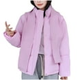 thumbnail image 2 of Parkas de manga larga para mujer, chaqueta corta con capucha y plumón, abrigo grueso de algodón holgado., 2 of 8