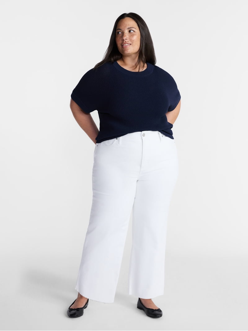 Terra and Sky Woman's Plus Dolman Crewneck Sweater, Sizes 0X-5X
