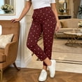 thumbnail image 5 of Maplenight Womens Cropped Yoga Pants with Pockets Elastic High Waisted Workout Pants Side Slit Casual Athletic Running Leggings, 5 of 6