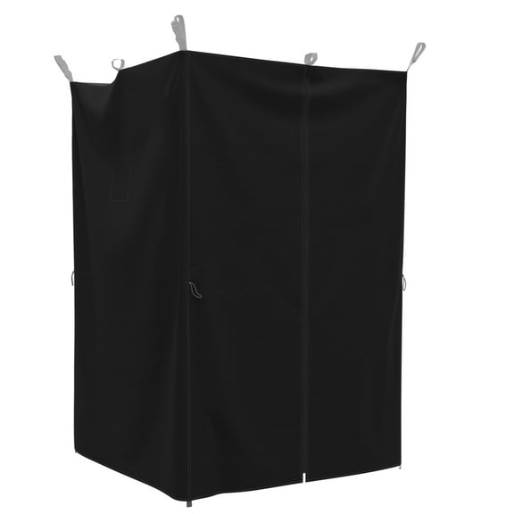 EAGLE PEAK Portable Privacy Tent Changing Room for Pop Up Canopy Fits Canopies with Cross Bars, Outdoor Hanging Privacy Curtain, Black