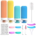 thumbnail image 7 of Bisitoy 16 Pack Travel Bottles for Toiletries, Travel Bottles Silicone Travel Size Containers, Travel Essentials Leak Proof Refillable Liquid, Shampoo and Conditioner Travel Toiletry Bottles (E), 7 of 7