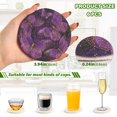 thumbnail image 2 of 6 Pcs Drink Coasters with Holder 3.94in Woven Coasters for Drinks Glowing Purple Butterfly Coaster Set for Protection Table, 2 of 7