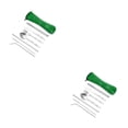 thumbnail image 3 of Cateissary Juego de cubiertos antideslizantes de acero inoxidable Juego de vajilla portátil para el almuerzo Tenedor al aire libre Cuchara Verde 2piezas, 3 of 6