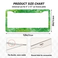 thumbnail image 7 of Aluminum License Plate Frame 2 Pack Car Exterior Accessory Car Tag Holder for Front Rear Plates Cars Decor Green Ink Splatter Pattern, 7 of 7