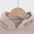thumbnail image 3 of Blusa con capucha de manga larga para niños, suéter de color liso con gorro, suéter de punto, top informal con capucha para niños y niñas, top de poliéster para niñas, 3 of 6