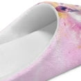 thumbnail image 6 of Psesaysky Pink Horse Floral Print Closed Toe House Slippers for Woman Men Soft Cotton Indoor Shoes Memory Foam Slip On Bedroom Slippers, Size 6-7, 6 of 7