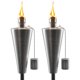 thumbnail image 1 of Antorchas para exteriores Matney de acero inoxidable de 1,5 m con mecha de fibra de vidrio, 1 of 7