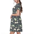 thumbnail image 2 of Balery Gamers Vestidos sueltos de manga corta para mujer, vestidos de verano 2025, vestidos casuales de corte A con vuelo., 2 of 6