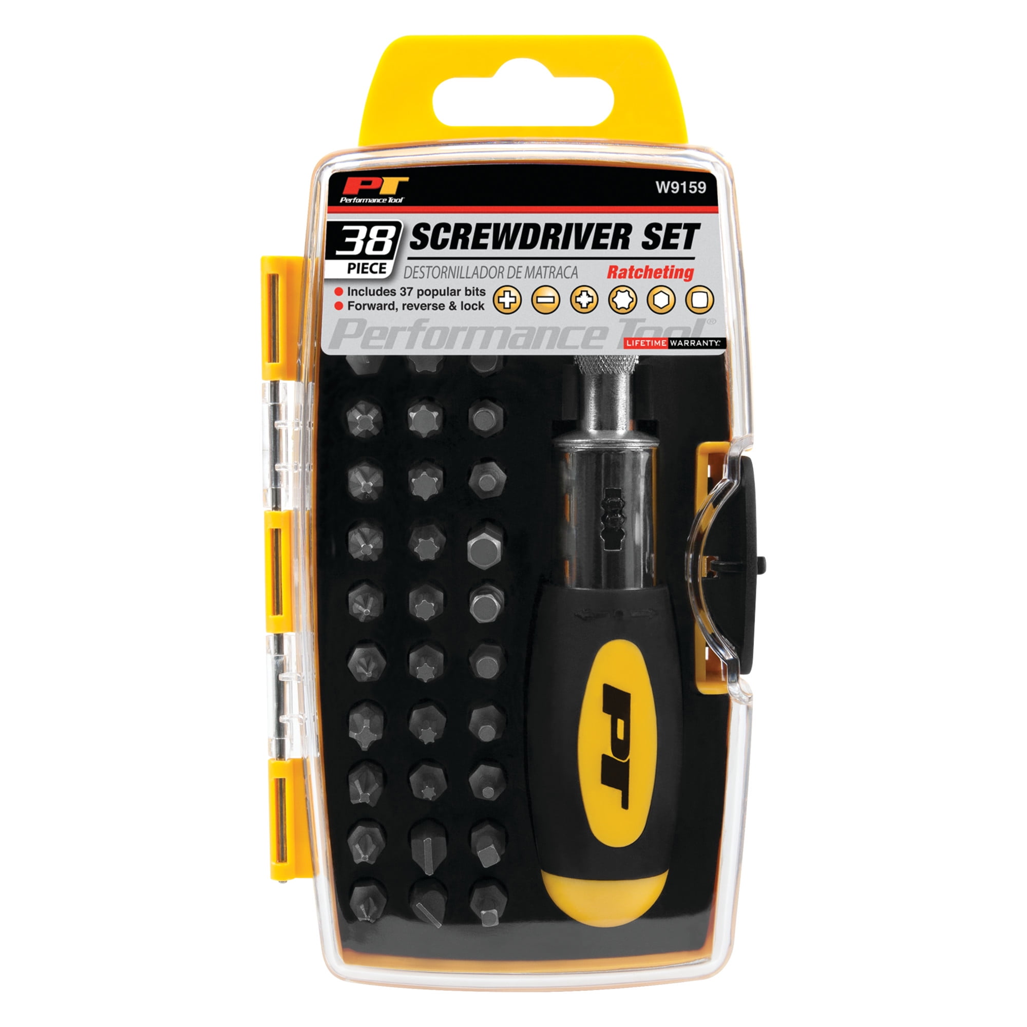 Performance Tool W9159 Ratchet Screwdriver Set (38 pc)
