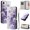 Color-5, variant on Leather For Apple iphone 16 Pro Max 6.9-inch Wallet Case Embossed Painted Butterflys&Flowers Pattern, With Card Holder,Wristband,Magnetic Clasp Kickstand Folio Cover,Color-1,For iphone 16 Pro Max