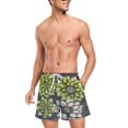 thumbnail image 3 of FORMRS Mens Swim Trunks Mesh Liner Quick Dry Casual Beach Board Shorts with Pockets, Sizes S-2XL, Gray Floral, 3 of 9