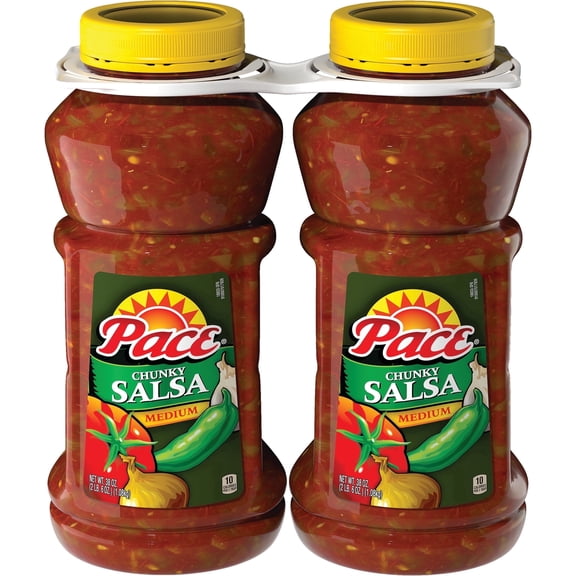 Pace Chunky Salsa, Medium, 38 oz Bottle (Pack of 2)