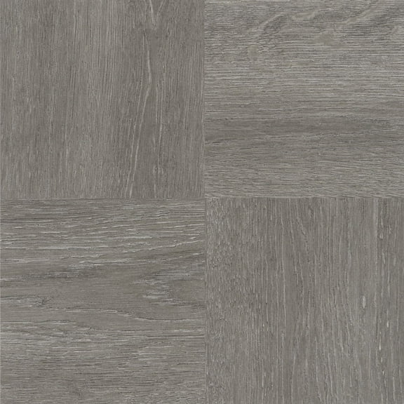 Traditional Elegance Madison Charcoal Grey Wood 12x12 Self Adhesive Vinyl Floor Tile - 20 Tiles/20 sq. ft.