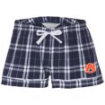 thumbnail image 2 of Women's Boxercraft Navy Auburn Tigers Flannel Shorts, 2 of 3