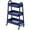 Blue, variant on CONCETTA 3-Tier Utility Rolling Cart, Metal Mobile Storage Rack with Lockable Castors for Office, School, Bathroom, Gray