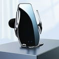 thumbnail image 7 of New Car Mobile Phone Stand, Wireless Charging, General Navigation Mount, Automotive Electronics, Fast Induction Clamping, 360° Rotation, Adjustable Position, Fits All Phones, Black & Silver, 7 of 7