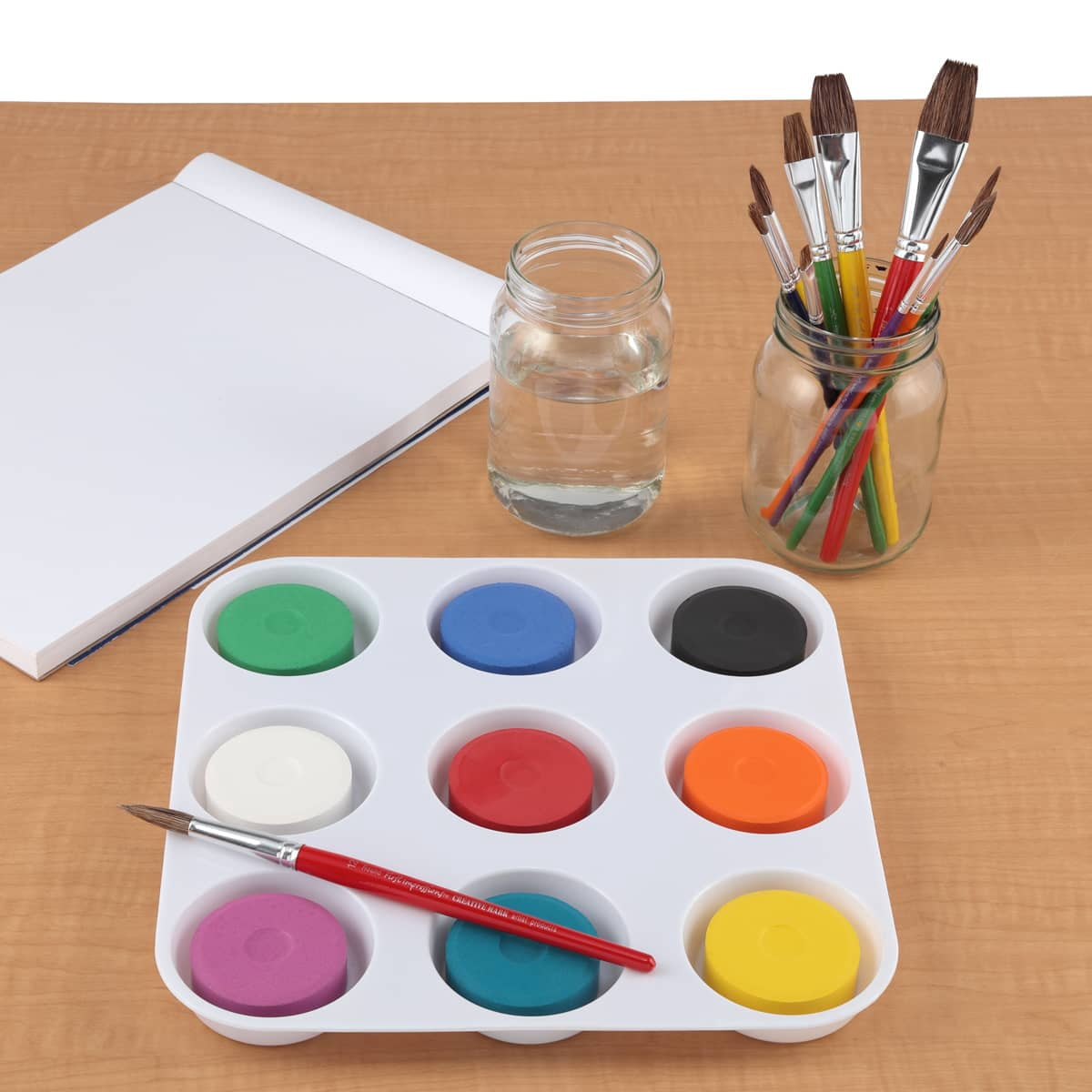 First Impressions Non-Toxic Tempera Paint Cakes - Vibrant Tempera Paint Cakes for All Ages, Safe Painting, Kids Creativity, & More! - 3 Pack